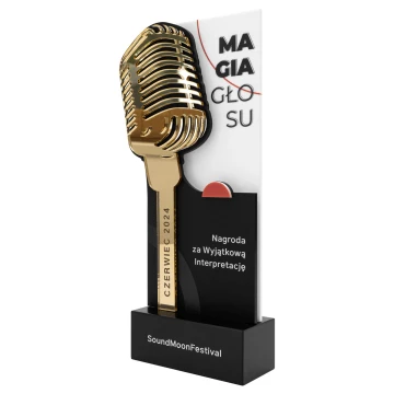 Statue for a musician - Magic of the voice - MICROPHONE  - H 27.5 cm - DTA146