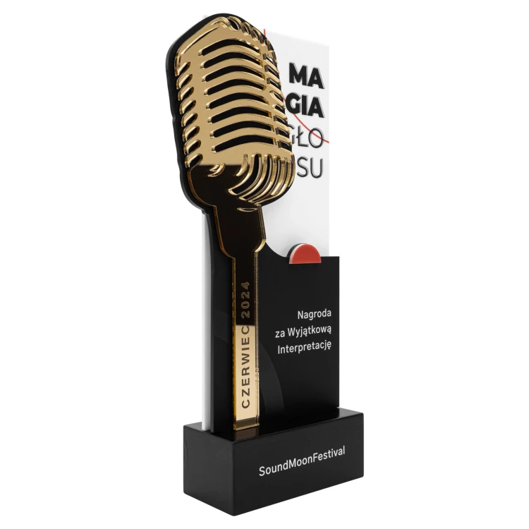 Statue for a musician - Magic of the voice - MICROPHONE  - H 27.5 cm - DTA146
