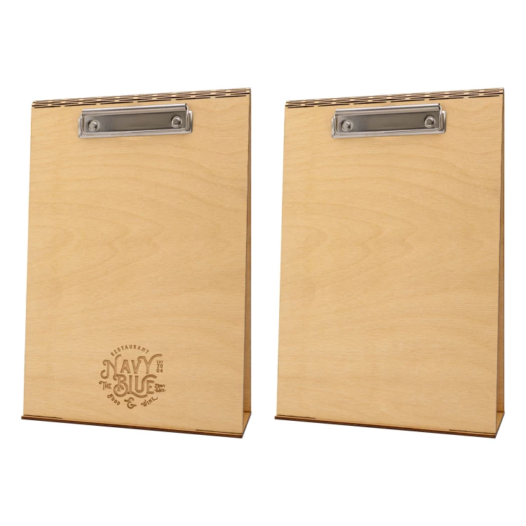 Double-sided wooden stand with clip (A4 format) - size 23x34 cm - ST087