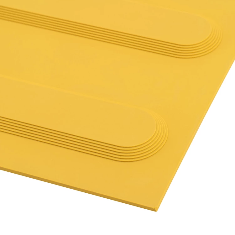 Rubber Braille board with tabs for the blind - yellow - size 600x300 mm - PB001