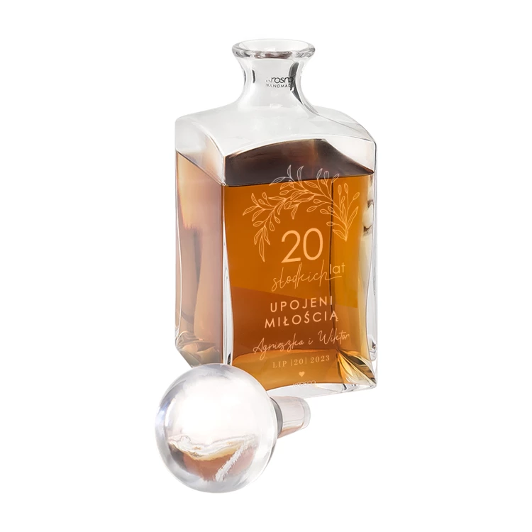 Carafe with engraving for whisky or liqueurs - TREFL - ideal gift for various occasions - KAR050