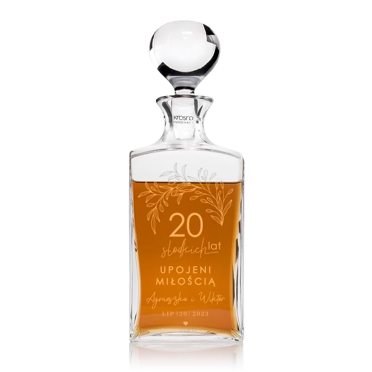 Carafe with engraving for whisky or liqueurs - TREFL - ideal gift for various occasions - KAR050