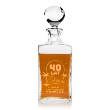 Carafe with engraving for whisky or liqueurs - TREFL - ideal gift for various occasions - KAR047