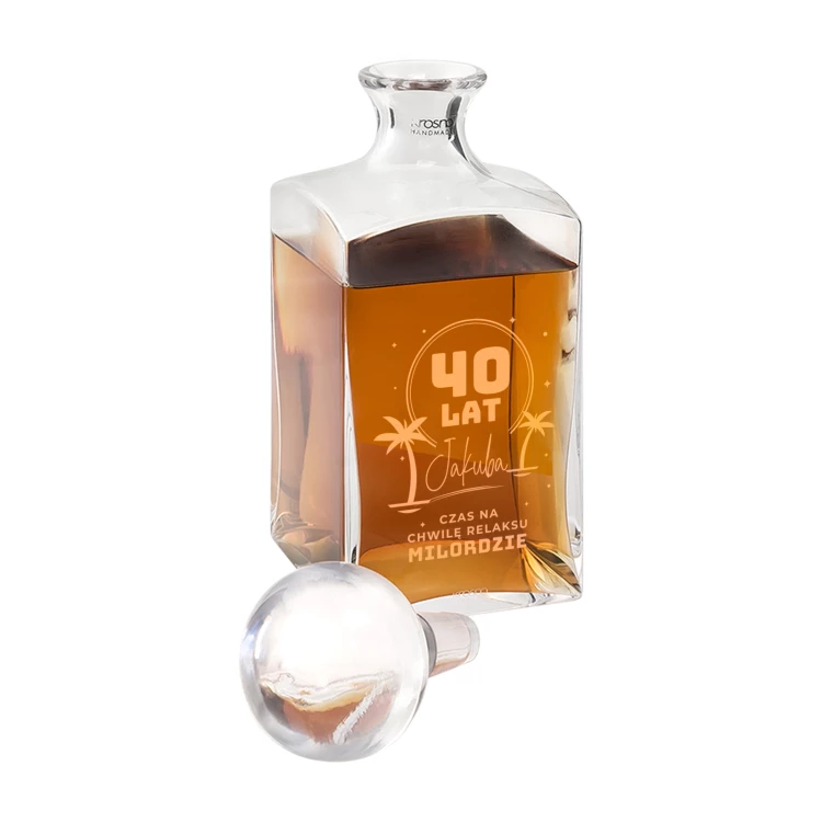 Carafe with engraving for whisky or liqueurs - TREFL - ideal gift for various occasions - KAR047