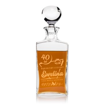 Carafe with engraving for whisky or liqueurs - TREFL - ideal gift for various occasions - KAR049