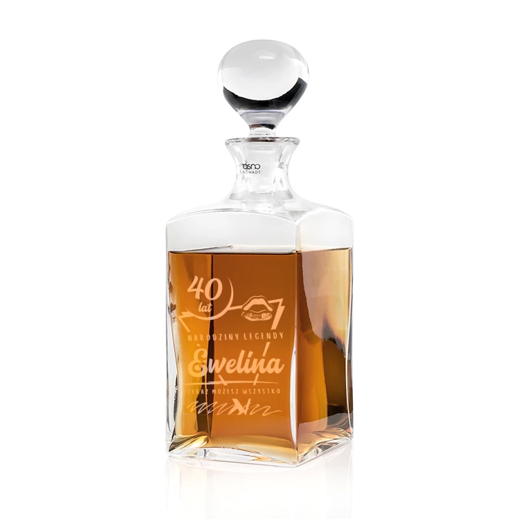 Carafe with engraving for whisky or liqueurs - TREFL - ideal gift for various occasions - KAR049