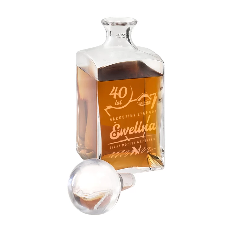 Carafe with engraving for whisky or liqueurs - TREFL - ideal gift for various occasions - KAR049
