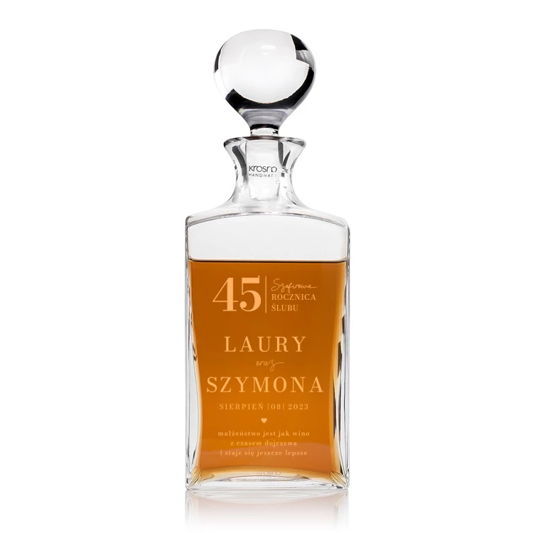 Carafe with engraving for whisky or liqueurs - TREFL - ideal gift for various occasions - KAR051