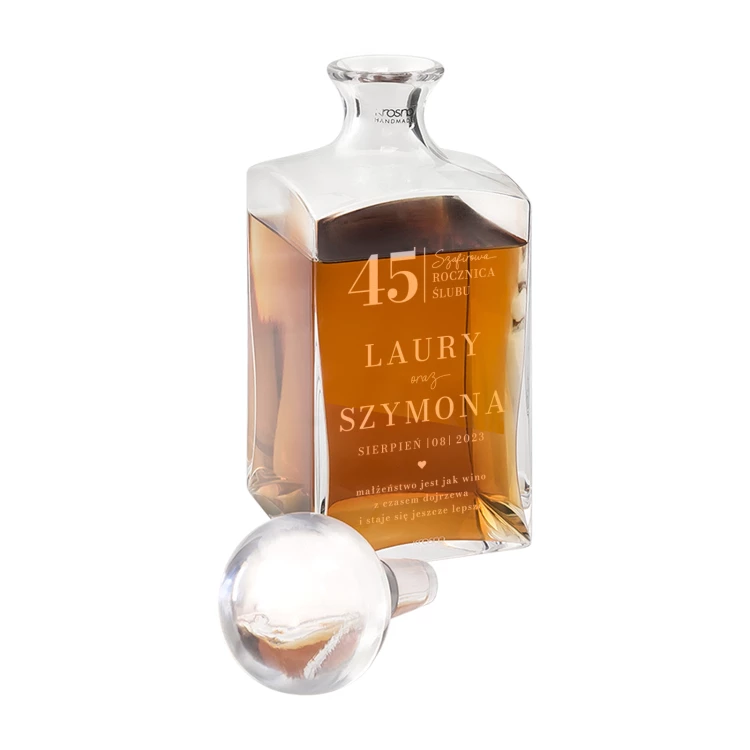 Carafe with engraving for whisky or liqueurs - TREFL - ideal gift for various occasions - KAR051