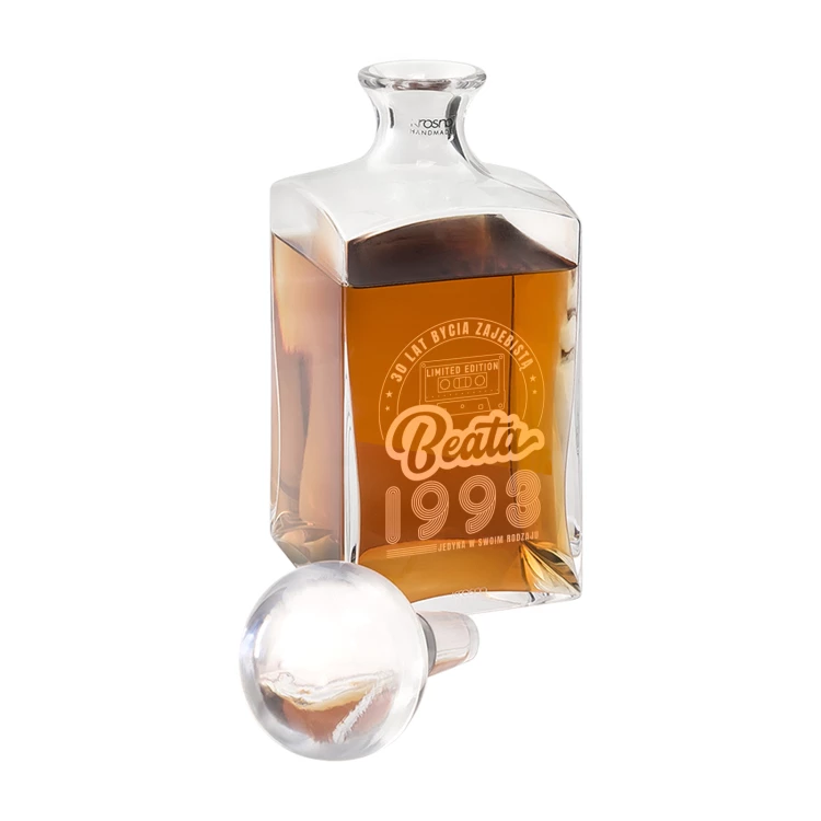 Carafe with engraving for whisky or liqueurs - TREFL - ideal gift for various occasions - KAR052