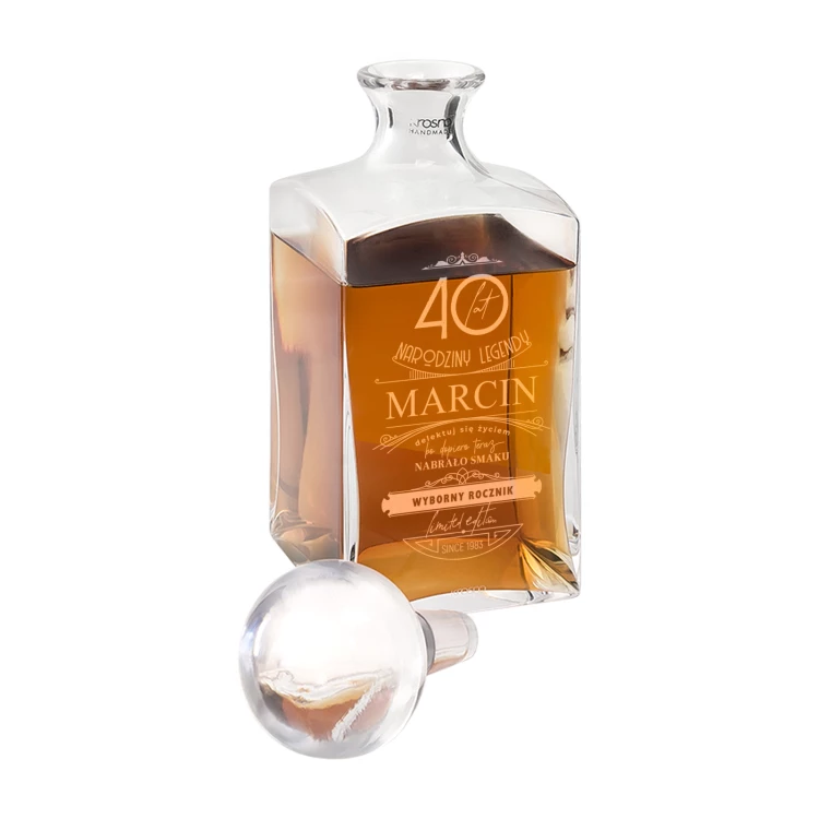 Carafe with engraving for whisky or liqueurs - TREFL - ideal gift for various occasions - KAR054