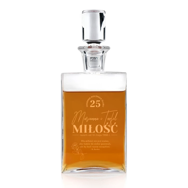 Carafe with engraving for whisky or liqueurs - CAMEL - ideal gift for various occasions - KAR061