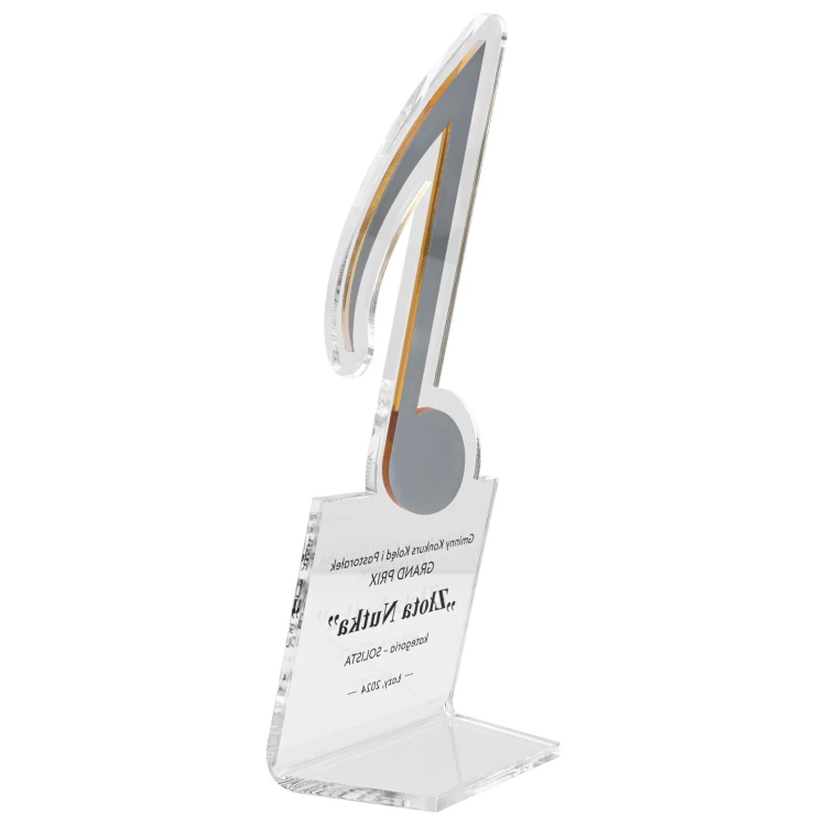 Golden Note music award - acrylic statuette for a musician - H 108x230 mm - DTA170