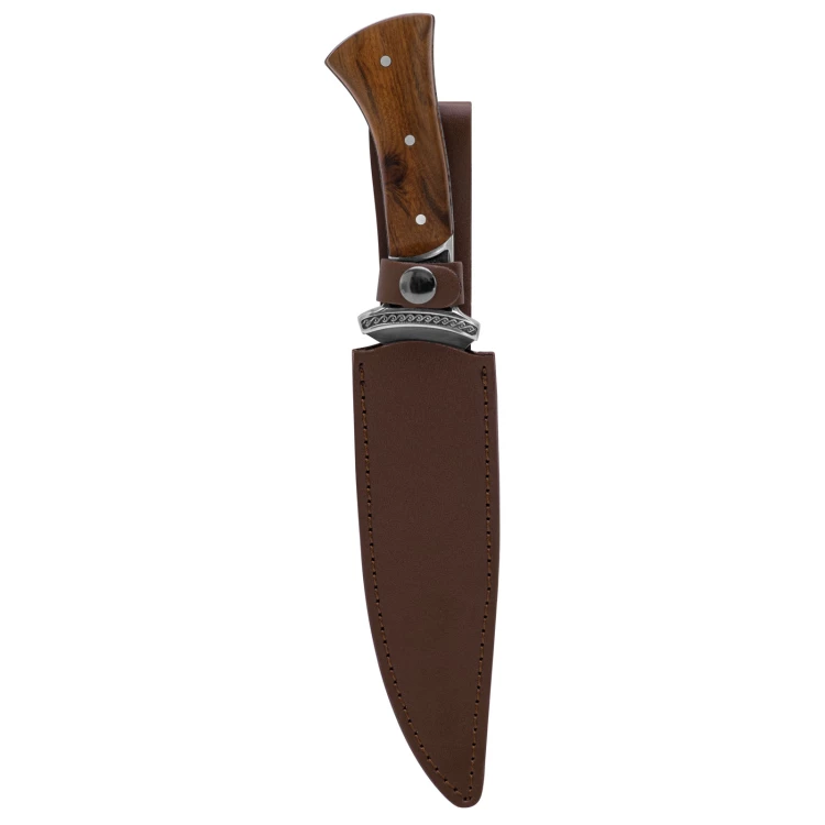 Tasman MAORI hunting knife with fixed head - engraving on blade and handle - NOZ002