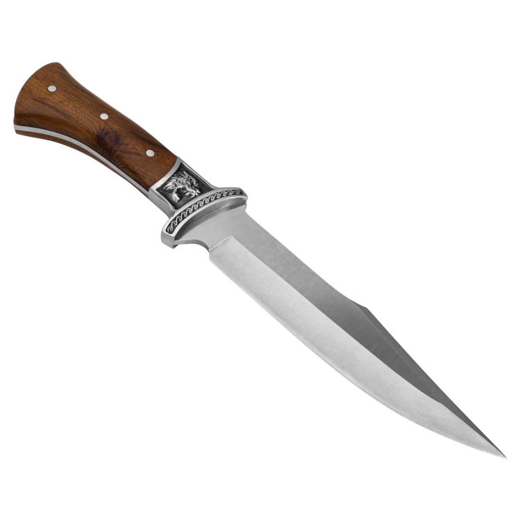 Tasman MAORI hunting knife with fixed head - engraving on blade and handle - NOZ002