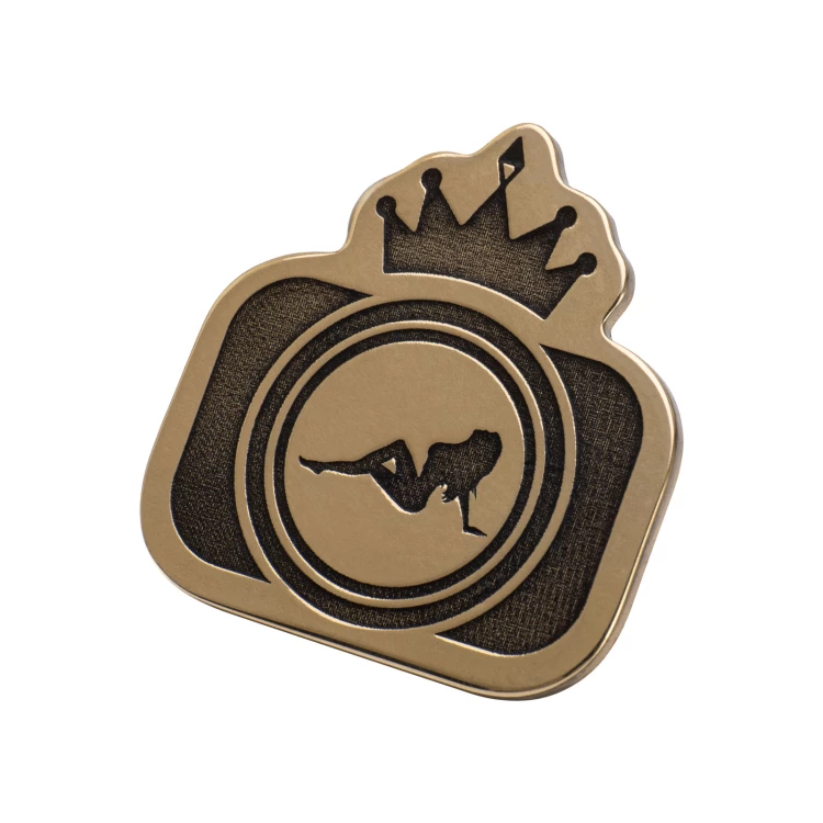 Brass pin - laser engraving - size 18x19 mm - PWD043