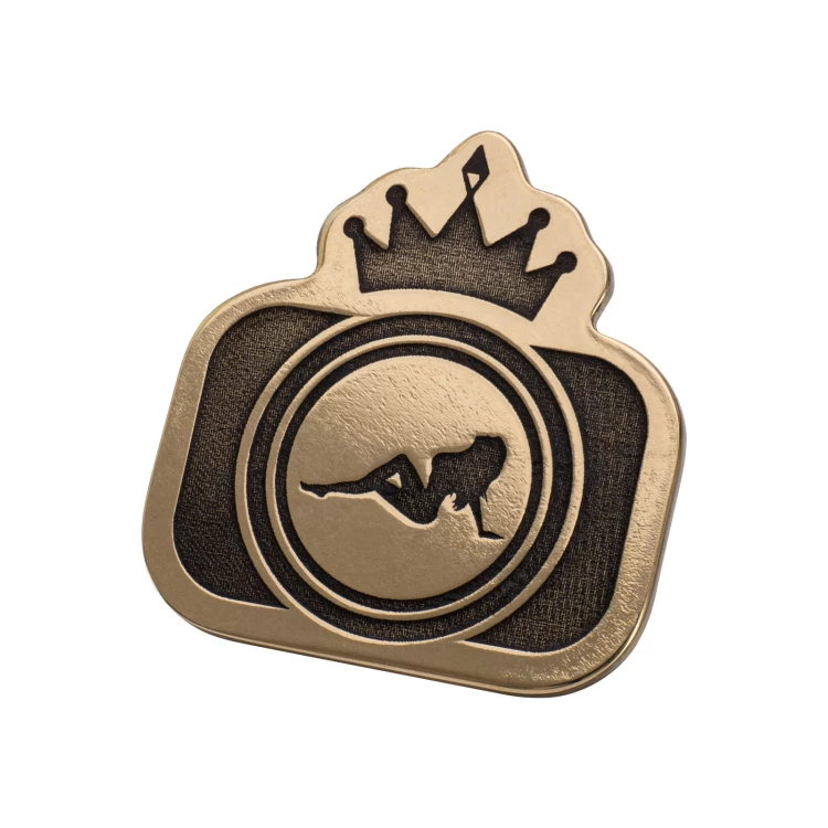Brass pin - laser engraving - size 18x19 mm - PWD043