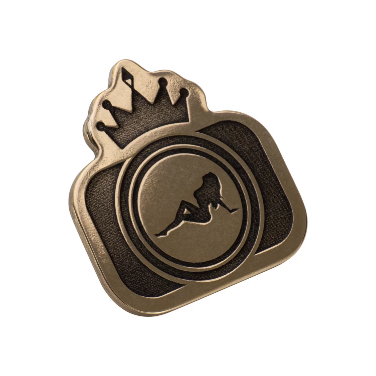 Brass pin - laser engraving - size 18x19 mm - PWD043