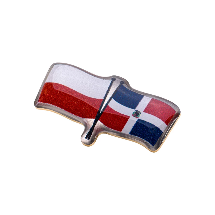Brass pin - Flags - 3D doming - Dimension 25x13mm - PWD041