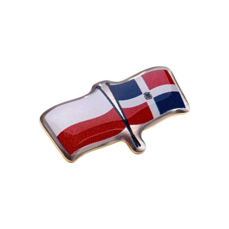 Brass pin - Flags - 3D doming - Dimension 25x13mm - PWD041