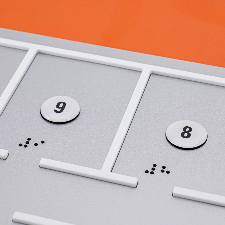 Braille typhographic plan - Hard PVC, 3D doming, laminate and acrylic - Dimension 1000x800mm - TAB639