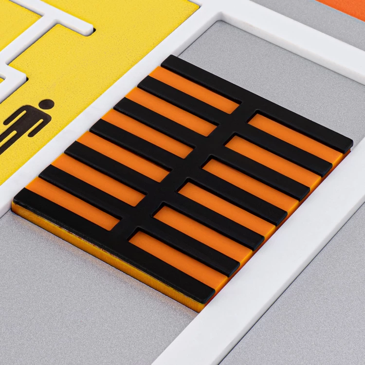 Braille typhographic plan - Hard PVC, 3D doming, laminate and acrylic - Dimension 1000x800mm - TAB639