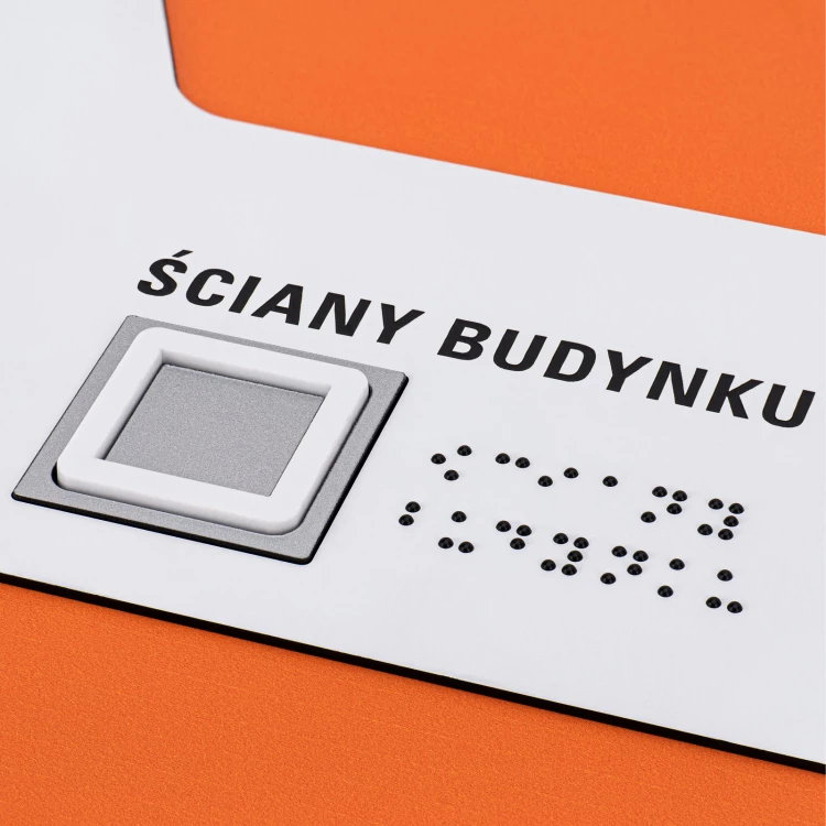 Braille typhographic plan - Hard PVC, 3D doming, laminate and acrylic - Dimension 1000x800mm - TAB639