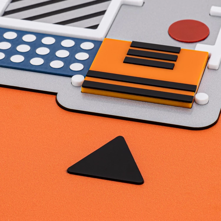 Braille typhographic plan - Hard PVC, 3D doming, laminate and acrylic - Dimension 1000x800mm - TAB639