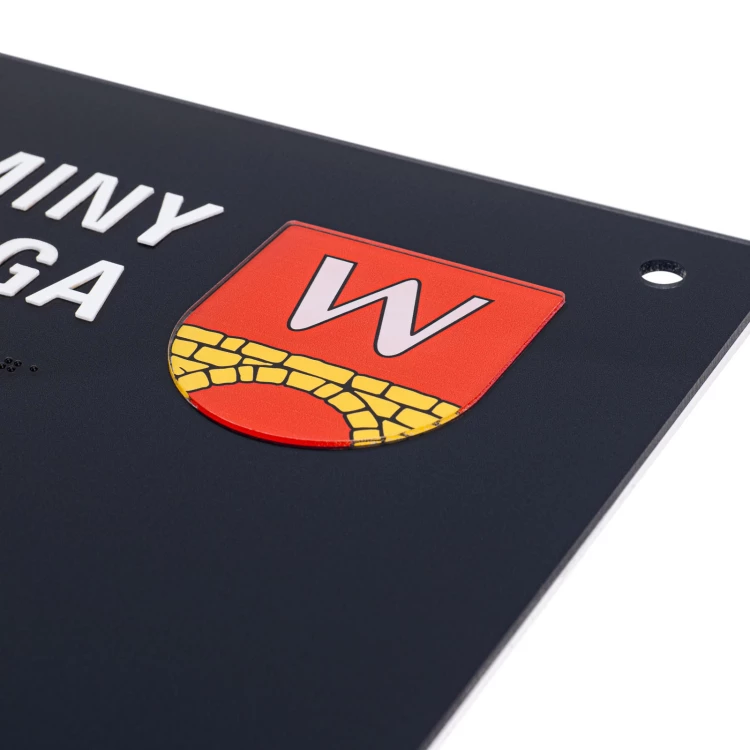 Braille typhographic plan - Hard PVC, 3D doming, laminate and acrylic - Dimension 1000x800mm - TAB639