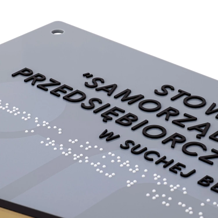 Braille plan with tile writing - ADA material, 3D doming, laminate and acrylic - Dimension 480x380 mm - TAB665