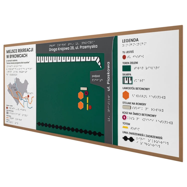 Braille plan with Braille - PVC hard, ADA plastic, laminate and acrylic - Dimensions 770x320 mm - TAB668