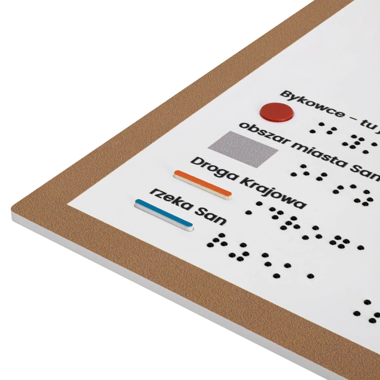 Braille plan with Braille - PVC hard, ADA plastic, laminate and acrylic - Dimensions 770x320 mm - TAB668