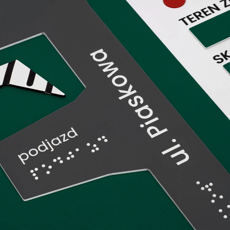 Braille plan with Braille - PVC hard, ADA plastic, laminate and acrylic - Dimensions 770x320 mm - TAB668