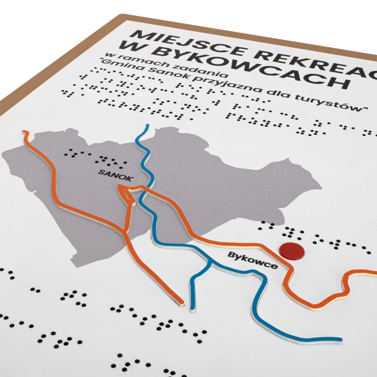 Braille plan with Braille - PVC hard, ADA plastic, laminate and acrylic - Dimensions 770x320 mm - TAB668
