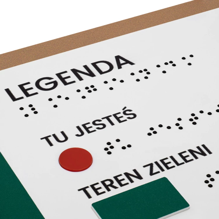 Braille plan with Braille - PVC hard, ADA plastic, laminate and acrylic - Dimensions 770x320 mm - TAB668