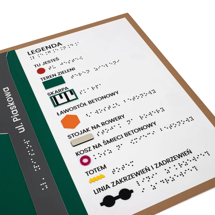 Braille plan with Braille - PVC hard, ADA plastic, laminate and acrylic - Dimensions 770x320 mm - TAB668
