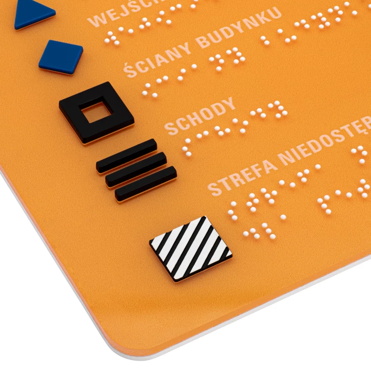Braille tile plan - PVC hard, ADA plastic, laminate and acrylic - Dimension 550x435 mm - TAB674