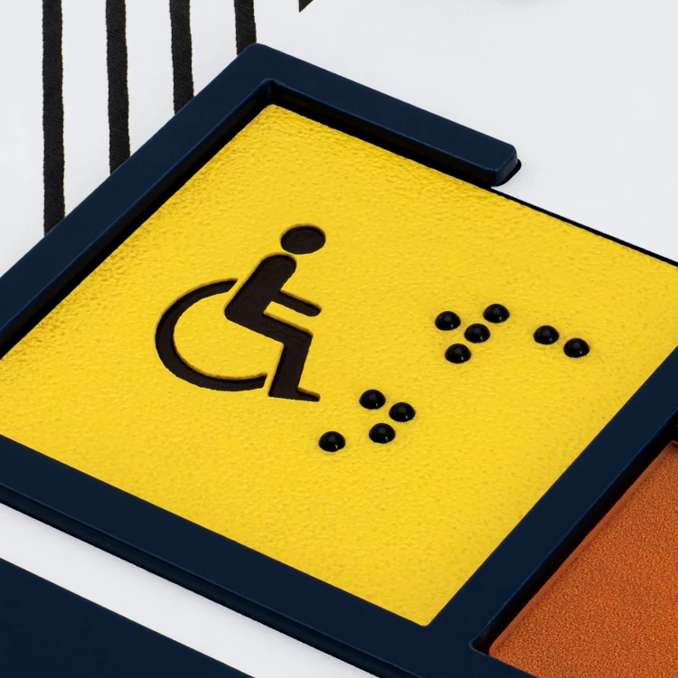 Braille tile plan - PVC hard, ADA plastic, laminate and acrylic - Dimension 480x440 mm - TAB676
