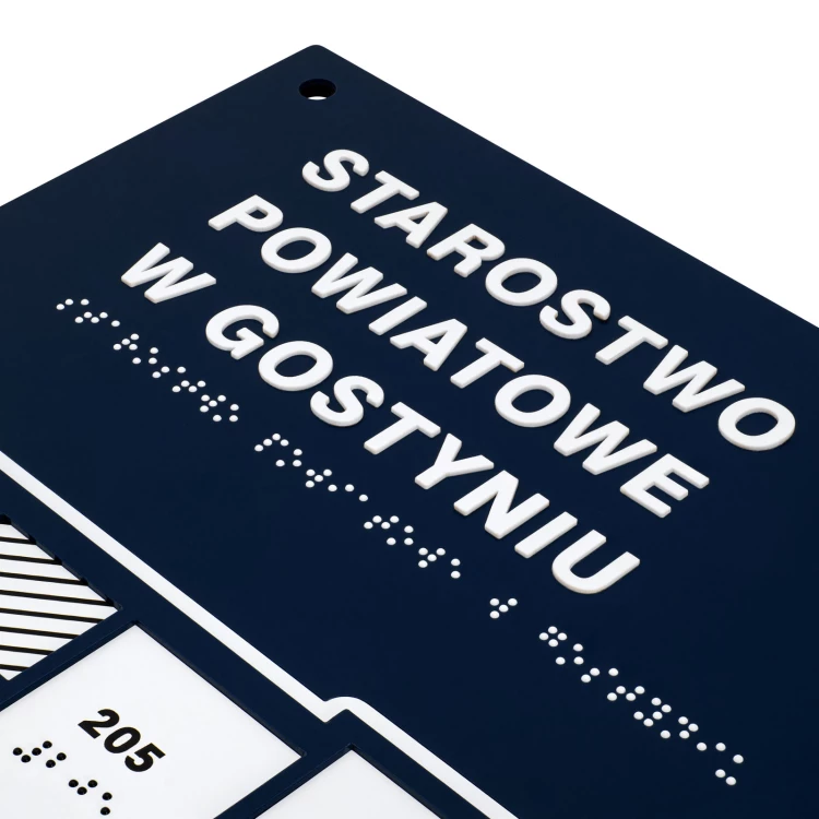 Braille tile plan - PVC hard, ADA plastic, laminate and acrylic - Dimension 450x520 mm - TAB677