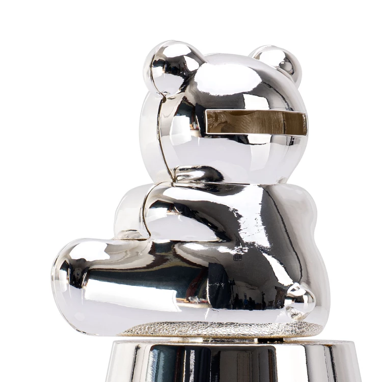 Mother-of-pearl teddy bear box - moneybox - Christening souvenir - POZ007
