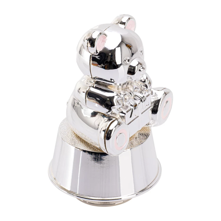 Mother-of-pearl teddy bear box - moneybox - Christening souvenir - POZ007