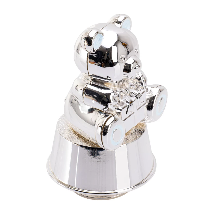 Mother-of-pearl teddy bear box - moneybox - Christening souvenir - POZ008