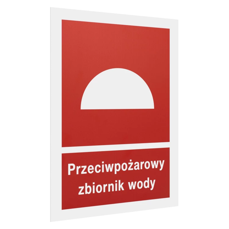 Fireproof water tank - white PVC with UV print - size 150x200mm - TAB662