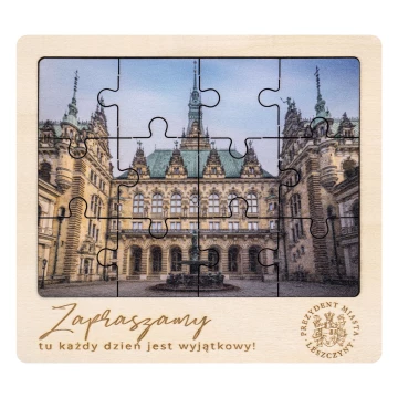Wooden jigsaw puzzle with your photo - digital UV print - size 164x147mm - PZD008