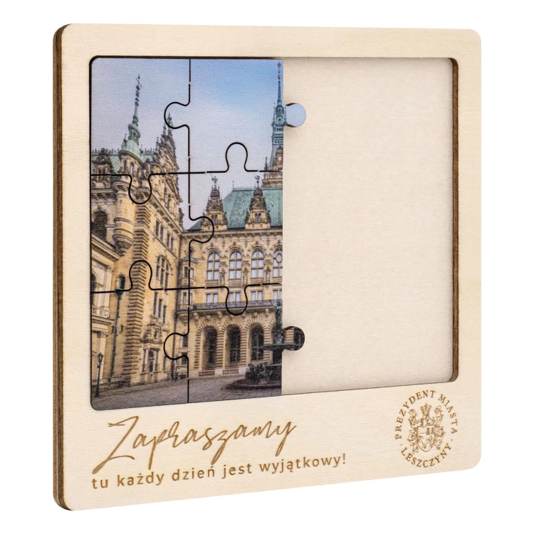 Wooden jigsaw puzzle with your photo - digital UV print - size 164x147mm - PZD008