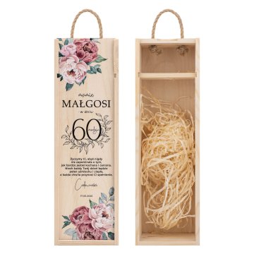 60th birthday gift - wooden liquor box - SK109