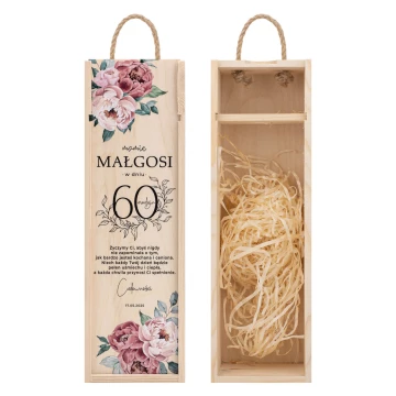 60th birthday gift - wooden liquor box - SK109