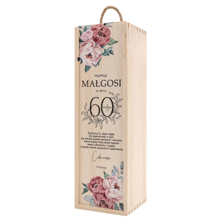 60th birthday gift - wooden liquor box - SK109