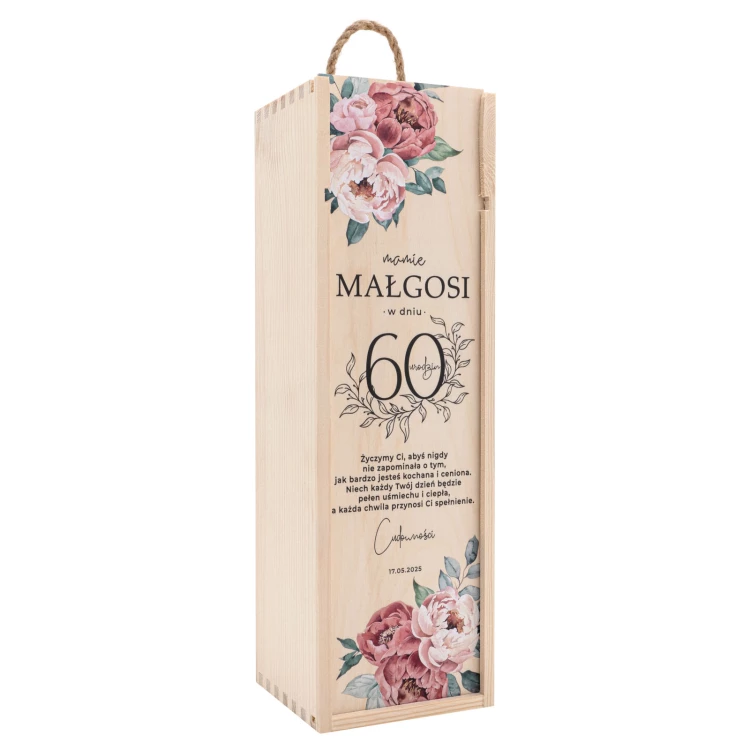 60th birthday gift - wooden liquor box - SK109