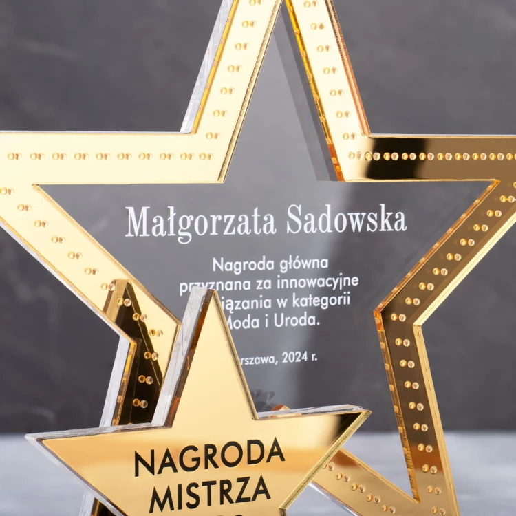 Acrylic Statuette - Award for Exceptional Achievement - Height 19cm - DTA107